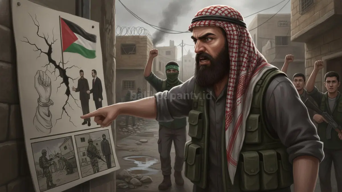 Ilustrasi situasi politik Palestina saat Hamas mengkritik Otoritas Palestina terkait penangkapan warga di Tepi Barat.