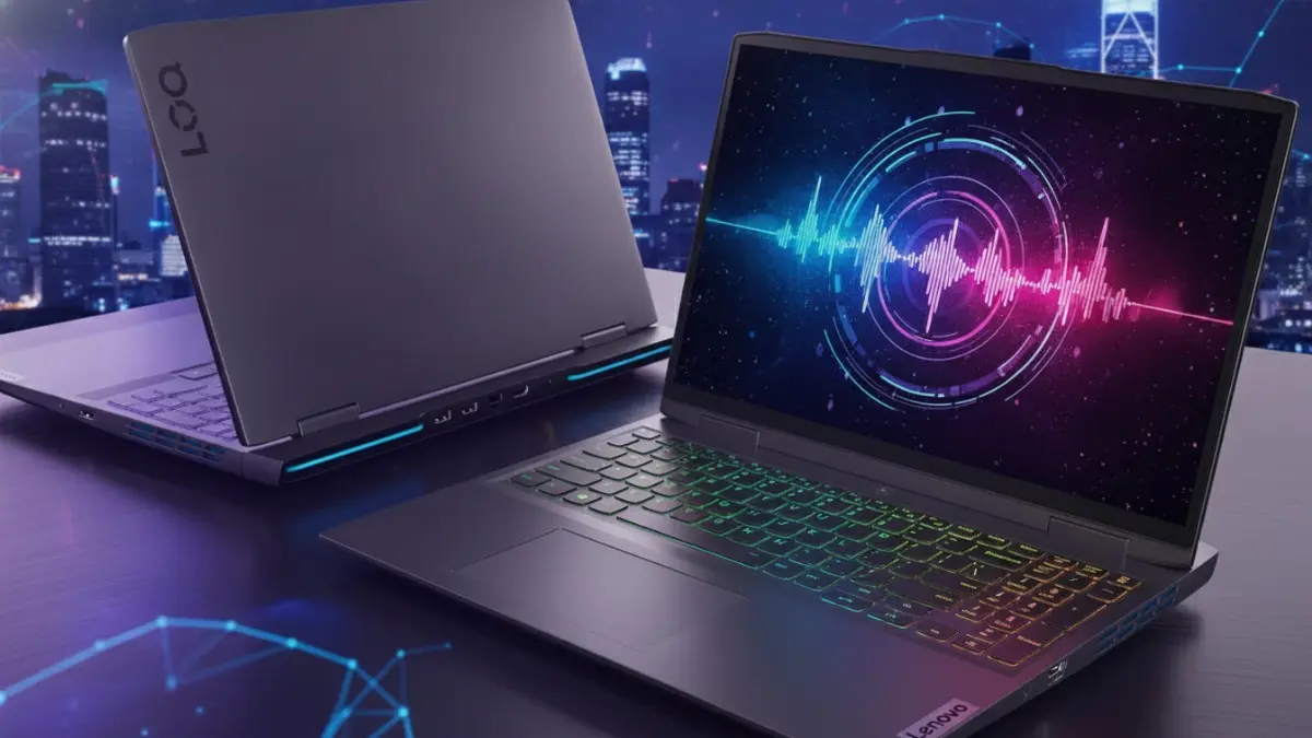 Lenovo LOQ 15 IRX10 tampil dengan desain minimalis dan keyboard RGB yang mencuri perhatian. (BTV/AI)
