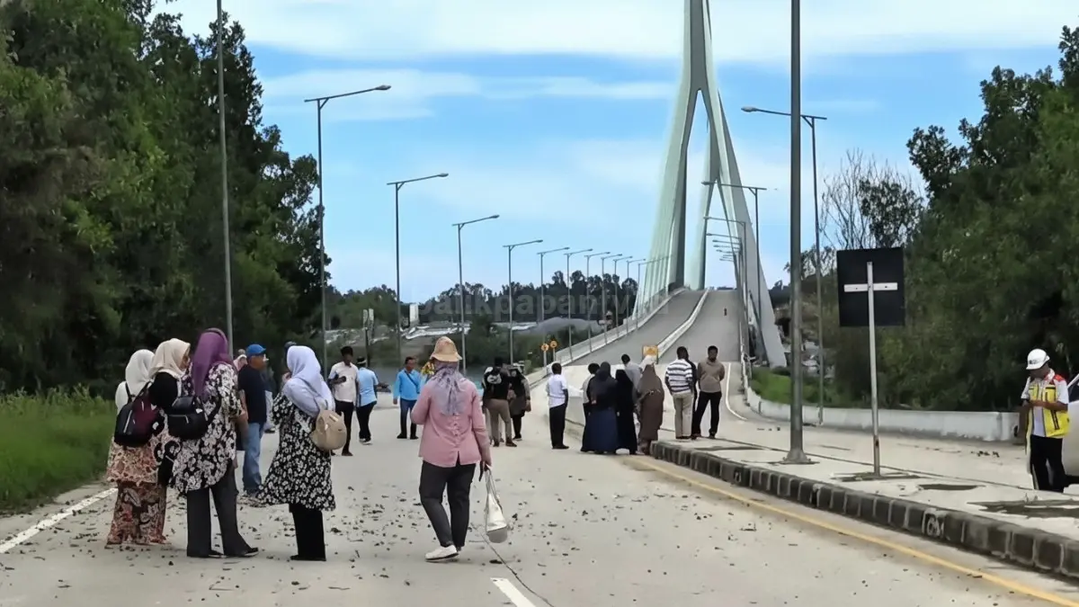 Peta perencanaan tata ruang wilayah Kecamatan Penajam lokasi proyek pembangunan tapak awal Jembatan Sungai Riko penghubung logistik Kalimantan Timur.