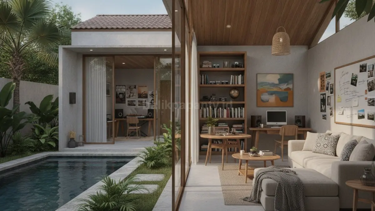 Rumah minimalis modern dengan personal space yang mencerminkan karakter penghuni secara visual dan fungsional (BTV/Ai)