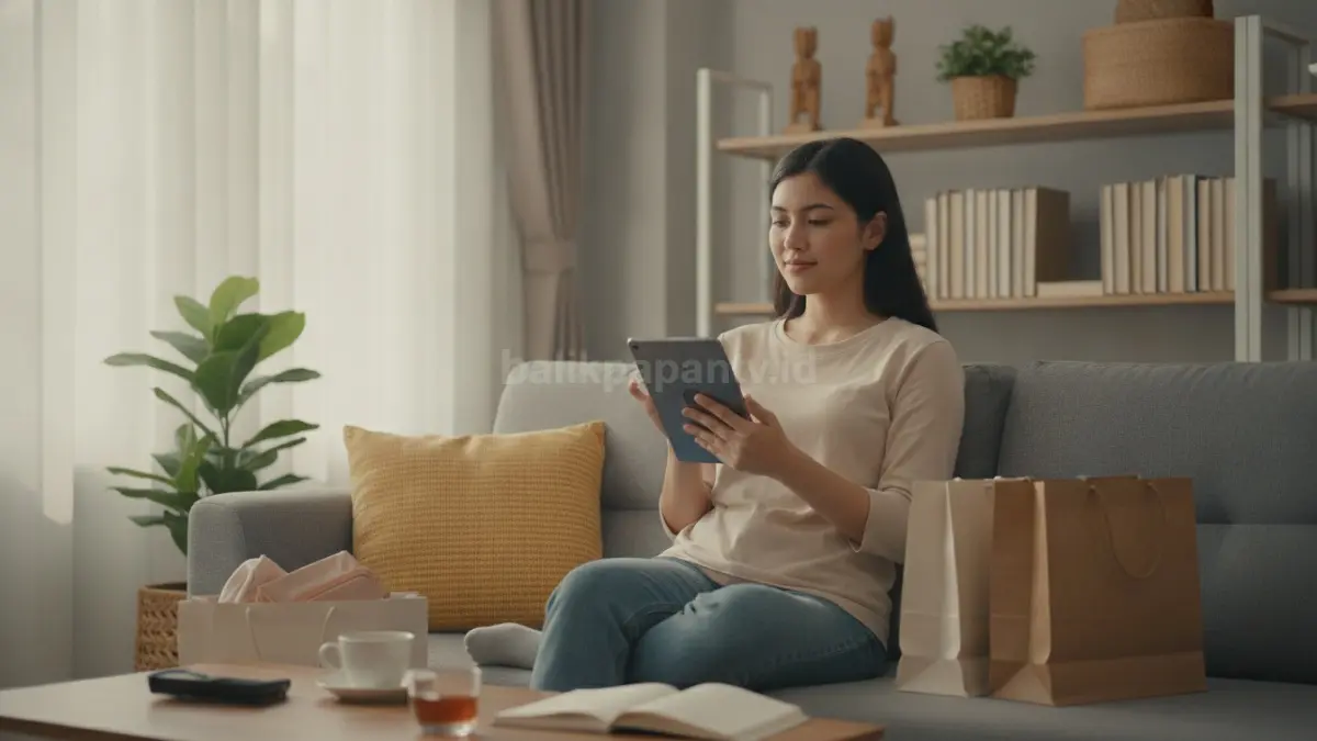 Tetap tenang saat belanja online agar terhindar dari keputusan impulsif dan merugikan.  (BTV/AI)