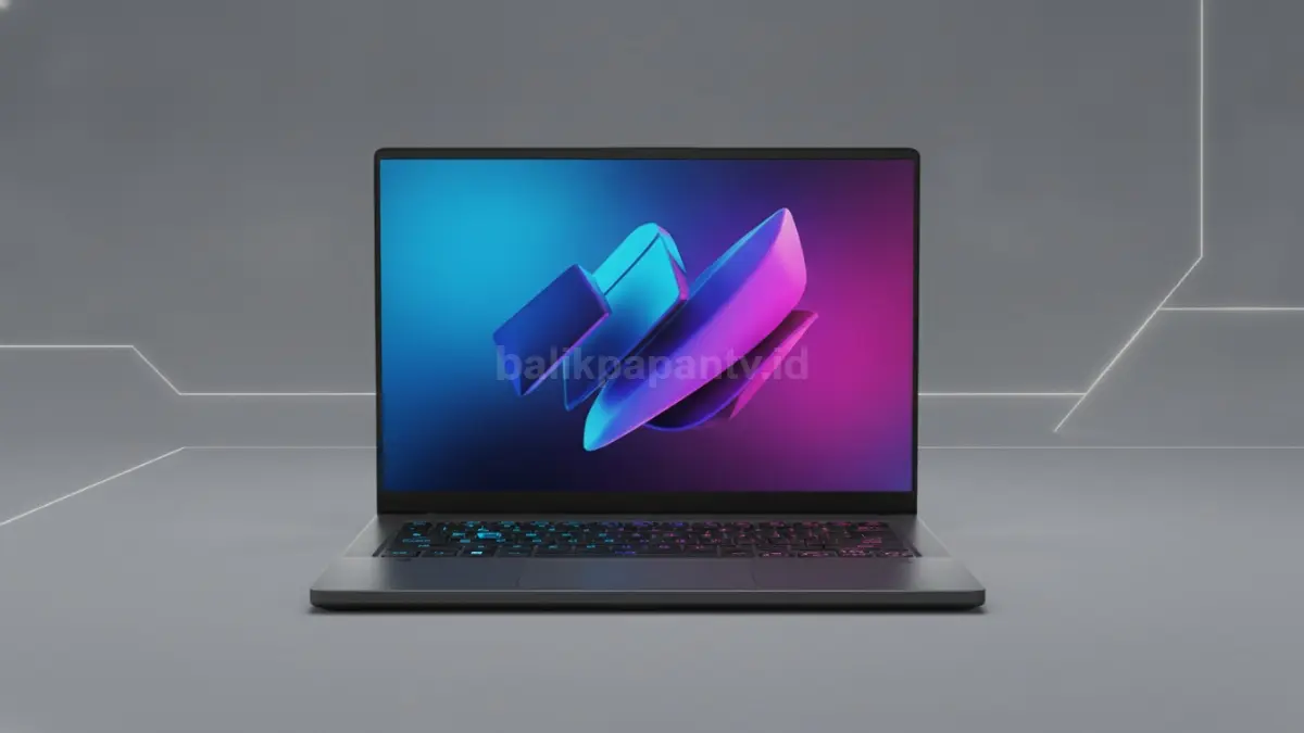 Detail layar ROG Nebula OLED 3K dengan akurasi warna tinggi untuk kebutuhan kreatif profesional. (BTV/Ai)