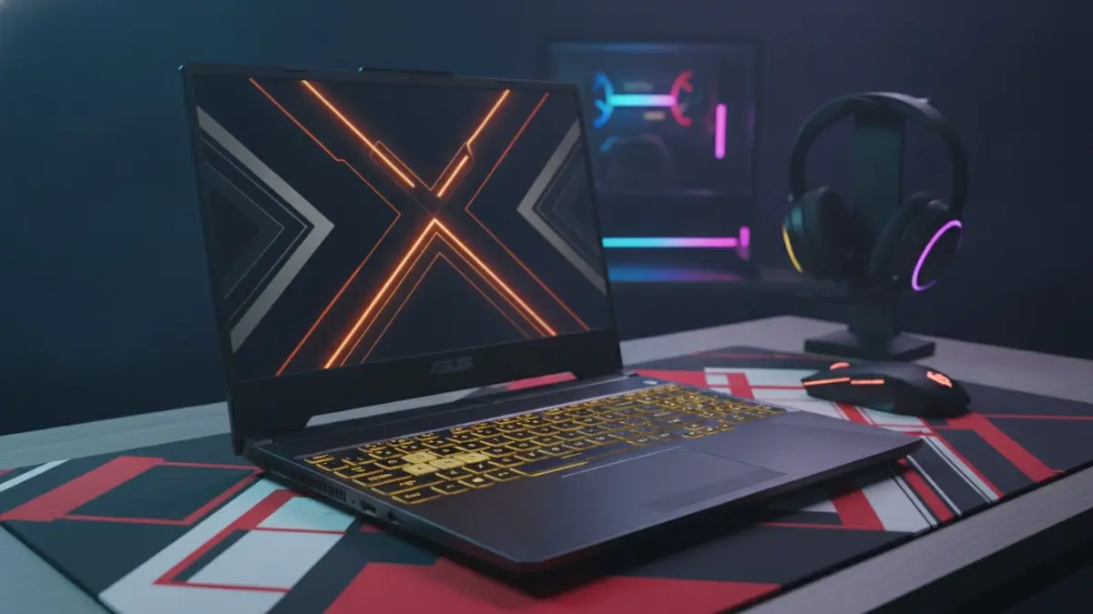 Asus TUF Gaming A15 FA506N tampil tangguh bergaya gaming, menghadirkan performa mengejutkan dengan harga tetap terjangkau. (BTV/AI)
