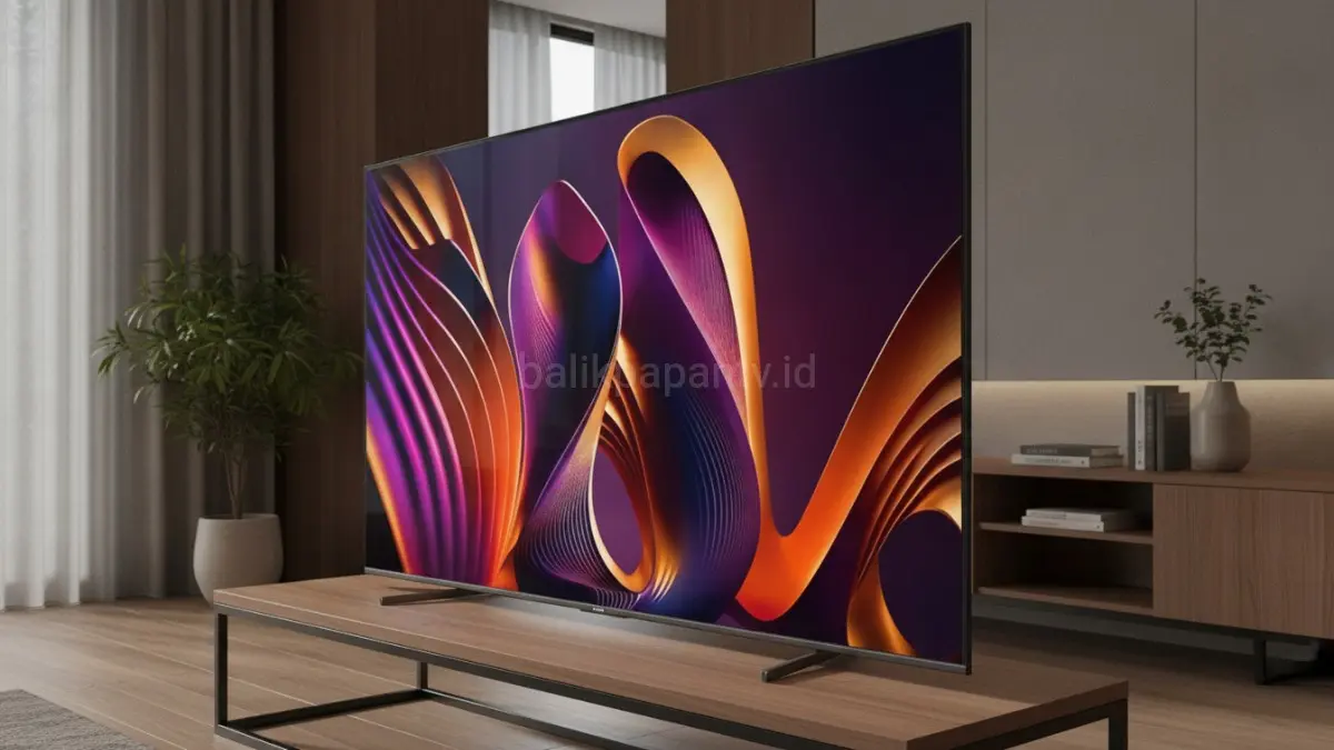 Hisense 100Q7N menghadirkan layar 100 inci, QLED 144Hz, dan pengalaman hiburan premium di rumah.(BTV/AI) 