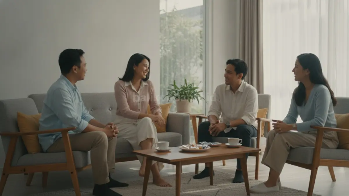 Interaksi sosial yang hangat sebagai bentuk dukungan bagi kesehatan mental.
