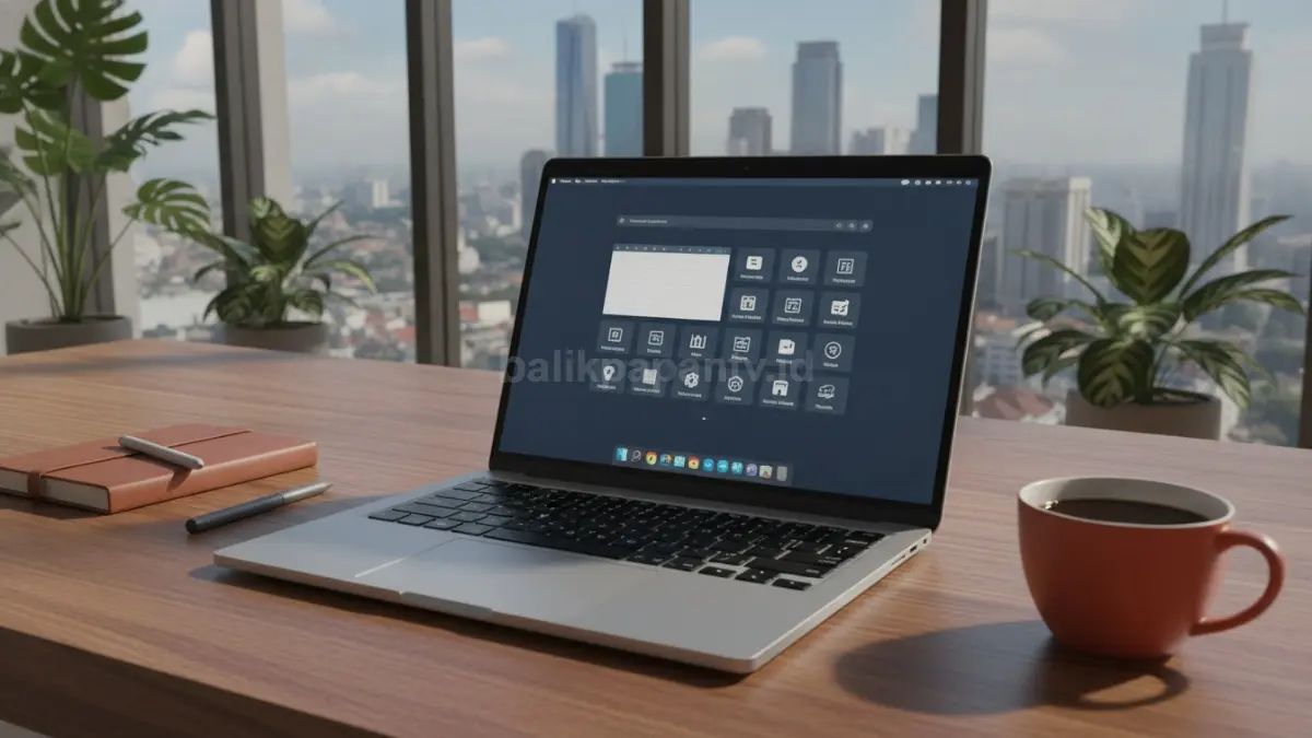 Laptop produktivitas premium dengan layar OLED dan baterai tahan lama untuk mahasiswa serta pekerja. (BTV/Ai)
