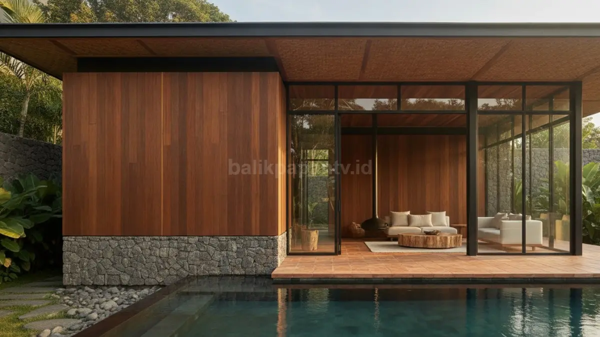 Material alam berkualitas menghadirkan karakter kuat, hangat, tahan lama, dan elegan sepanjang waktu.  (BTV/AI)