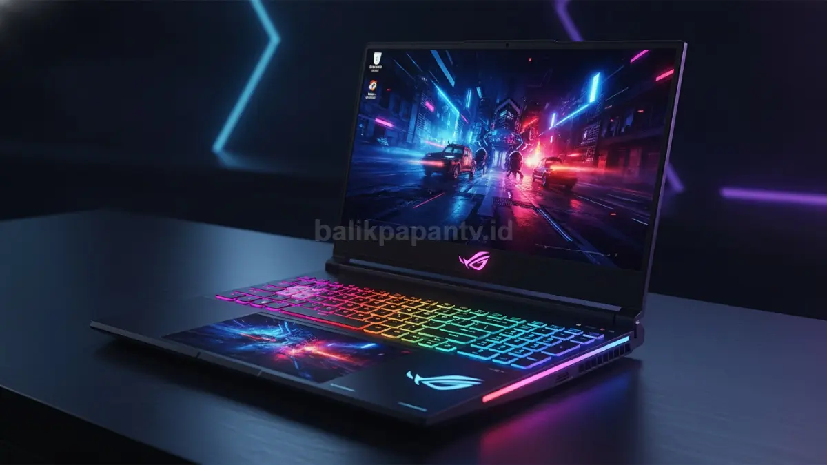 ROG Strix SCAR 18 hadir dengan layar 4K Mini LED 240Hz dan pencahayaan RGB futuristis. (BTV/Ai)