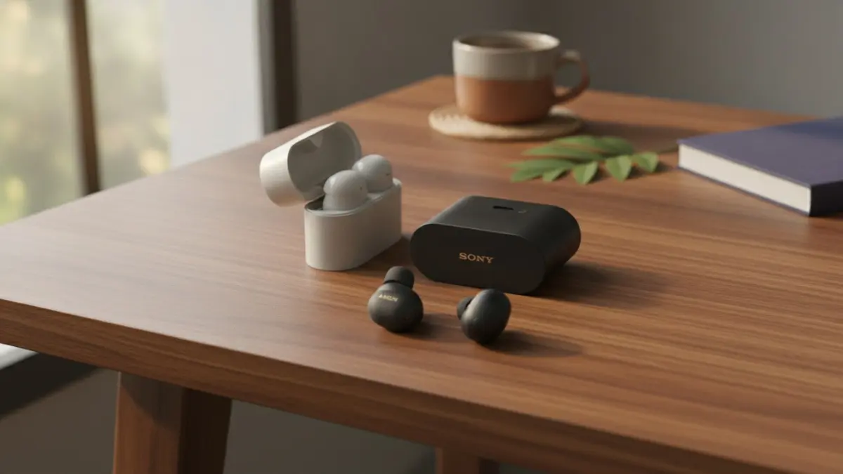 Sony WF-1000XM6 TWS premium 2026 menghadirkan ANC lebih baik, audio berkualitas, baterai adaptif untuk mendengarkan. (BTV/AI)
