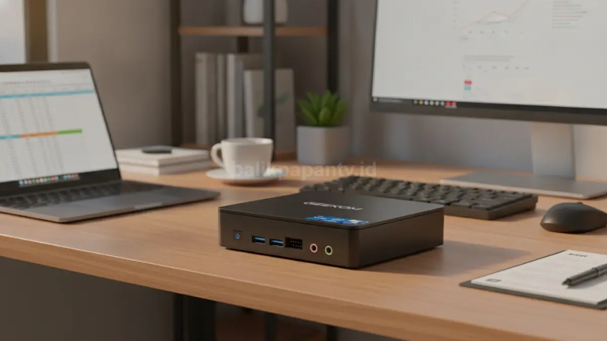 Geekom Air12 Lite mini PC berukuran ringkas dengan Intel N95 untuk kebutuhan kerja harian dan UMKM. (BTV/Ai)