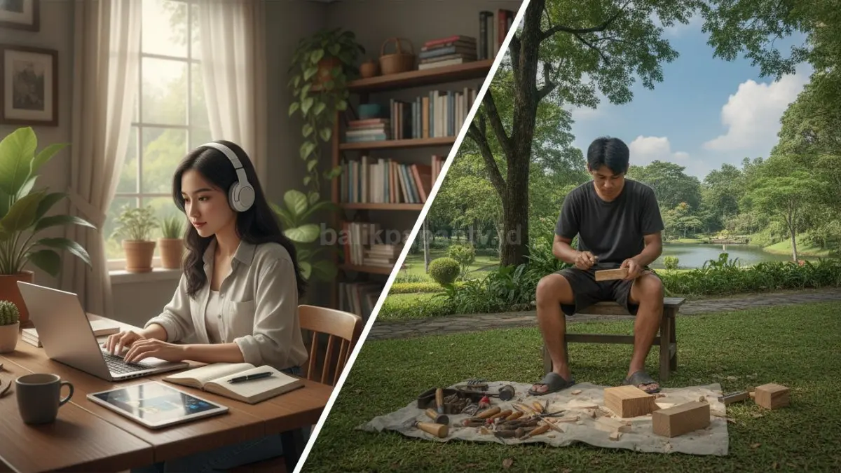 Belajar keterampilan baru dari rumah membuka peluang karier, menambah wawasan, serta meningkatkan produktivitas.  (BTV/AI)