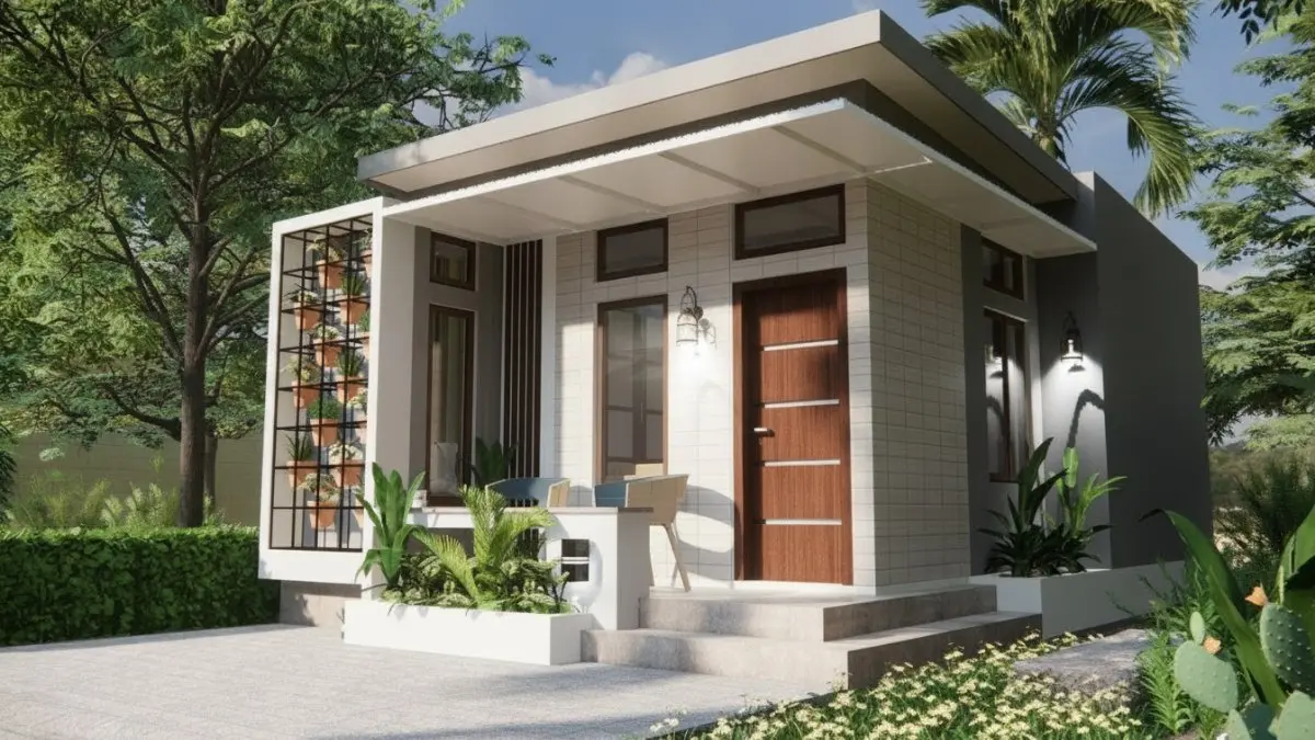 desain rumah mungil modern yang mengutamakan fungsi, efisiensi ruang, dan kualitas hidup dalam lahan terbatas. (BTV/AI)
