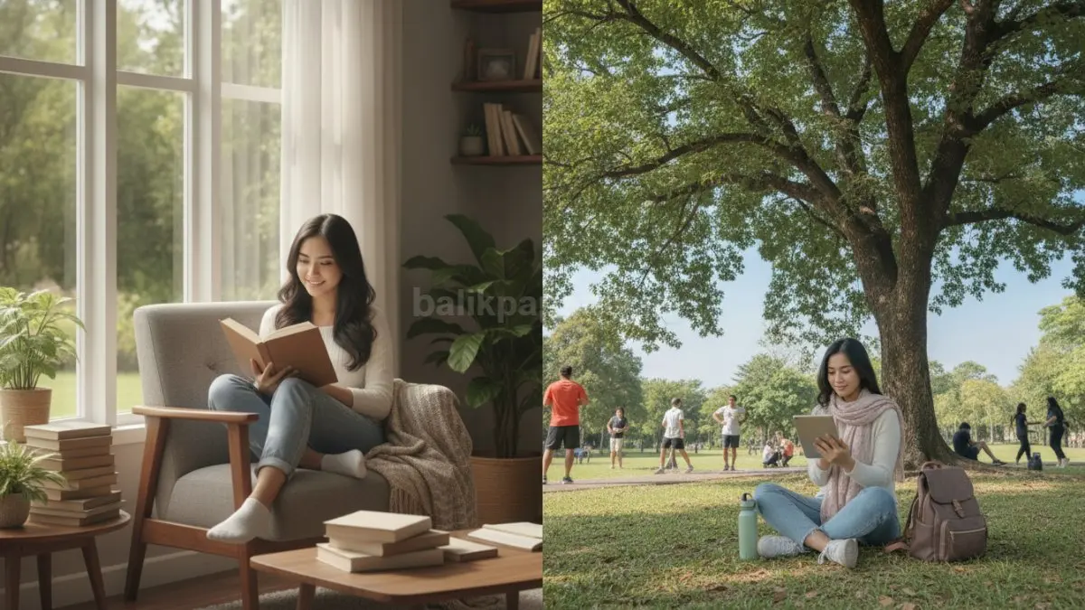 Membaca buku dan artikel berkualitas membantu menambah wawasan, keterampilan, serta mendukung pengembangan diri.  (BTV/AI)