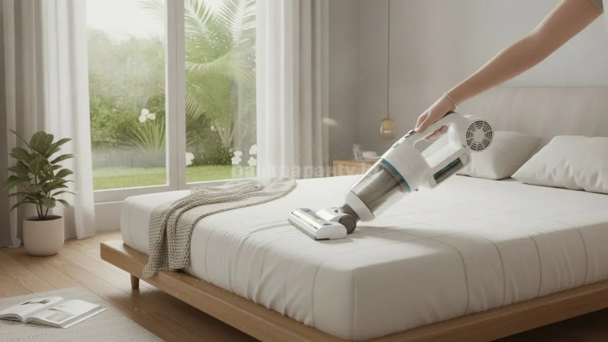 Vacuum cleaner HEPA filter menyedot debu halus dan tungau, menjaga udara tetap bersih sehat (BTV/Ai)
