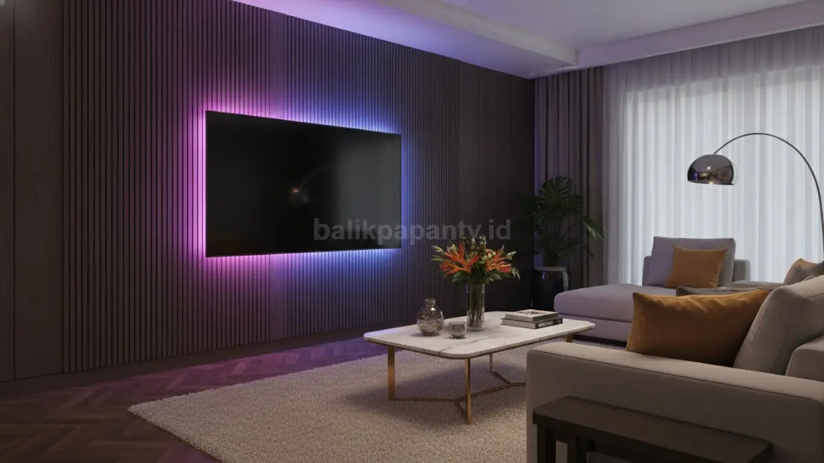 Backlight TV warna dinamis menghadirkan pengalaman menonton yang lebih imersif sekaligus mengurangi ketegangan mata di ruang gelap (BTV/Ai).
