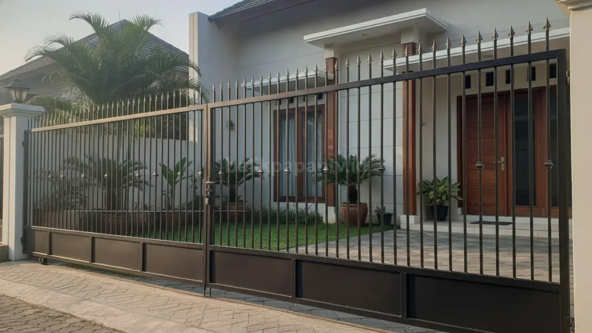 Desain pagar tempa dengan finishing anti karat modern meningkatkan daya tahan sekaligus menjaga tampilan tetap elegan di segala cuaca (BTV/Ai).

