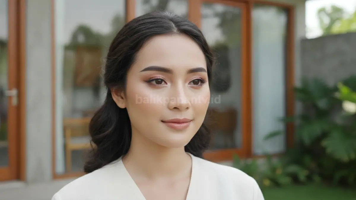 Hasil makeup natural dengan area mata yang tampak bersih dan seimbang.
