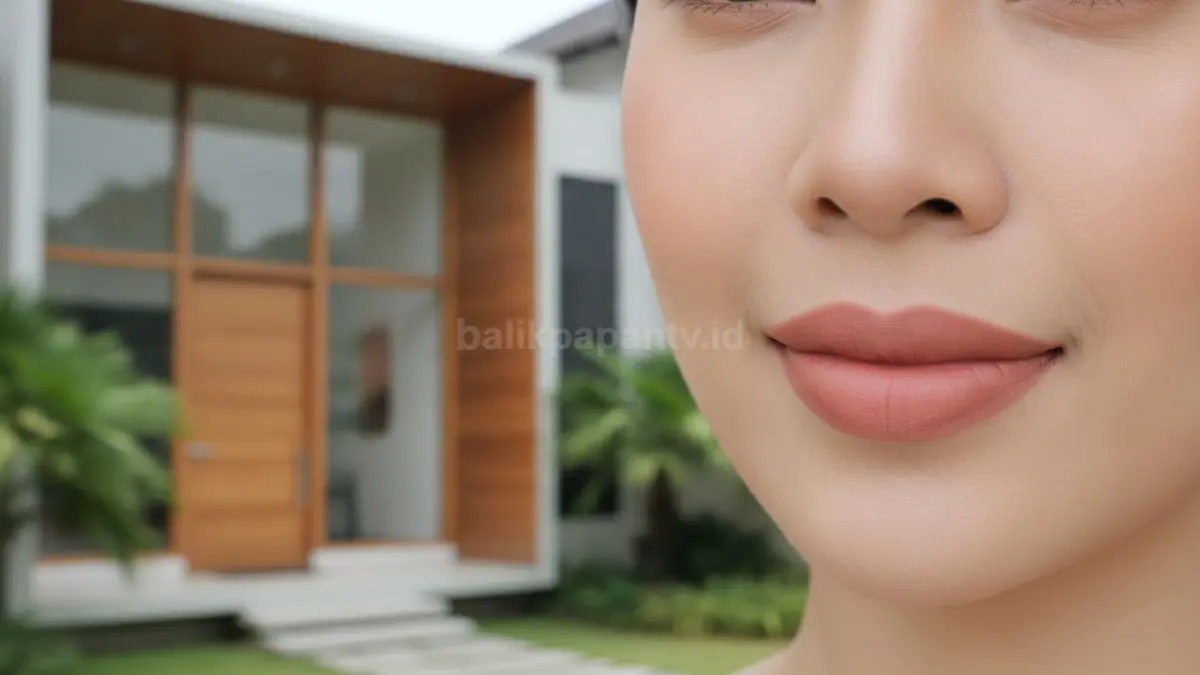 Hasil ombre bibir warna natural yang cocok digunakan untuk aktivitas sehari-hari.
