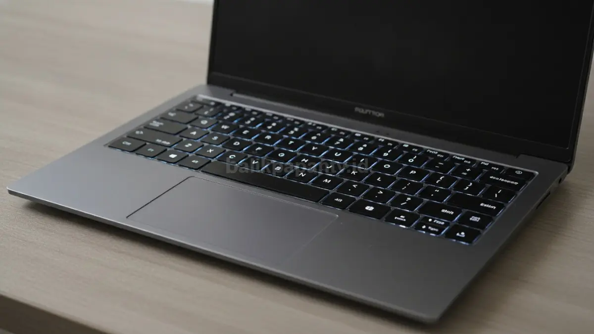 Keyboard backlit Polytron Luxia R5 yang nyaman untuk bekerja dalam berbagai kondisi pencahayaan. (BTV/Ai)