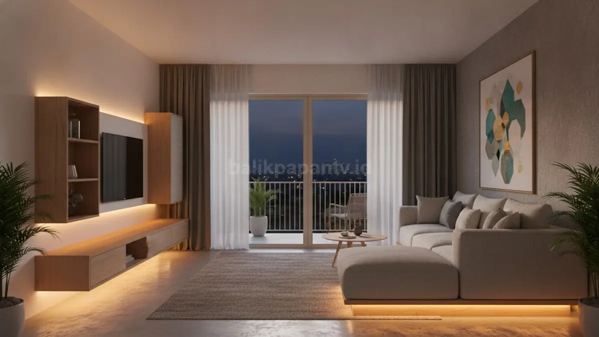 LED tersembunyi pada furnitur menghadirkan kesan elegan, hangat, dan modern tanpa dekorasi berlebih.  (BTV/AI)