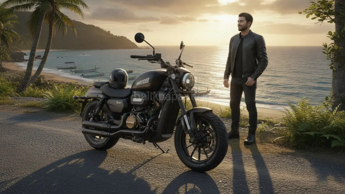 Motor cruiser 250 cc bertransmisi otomatis pertama di Indonesia menghadirkan pengalaman berkendara unik melalui teknologi AMT dan desain V-Twin yang berkarakter.(BTV/AI) 