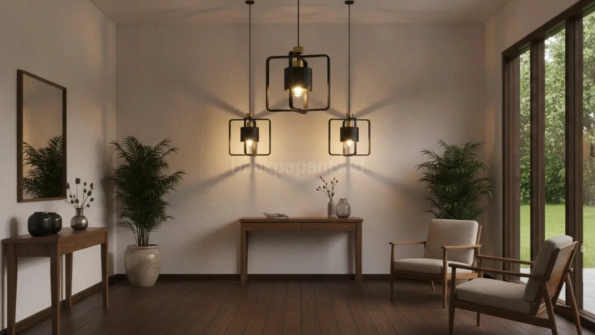 Pencahayaan bergaya artisan menghadirkan karakter klasik yang kuat sekaligus tetap relevan dengan kebutuhan rumah modern.(BTV/AI) 