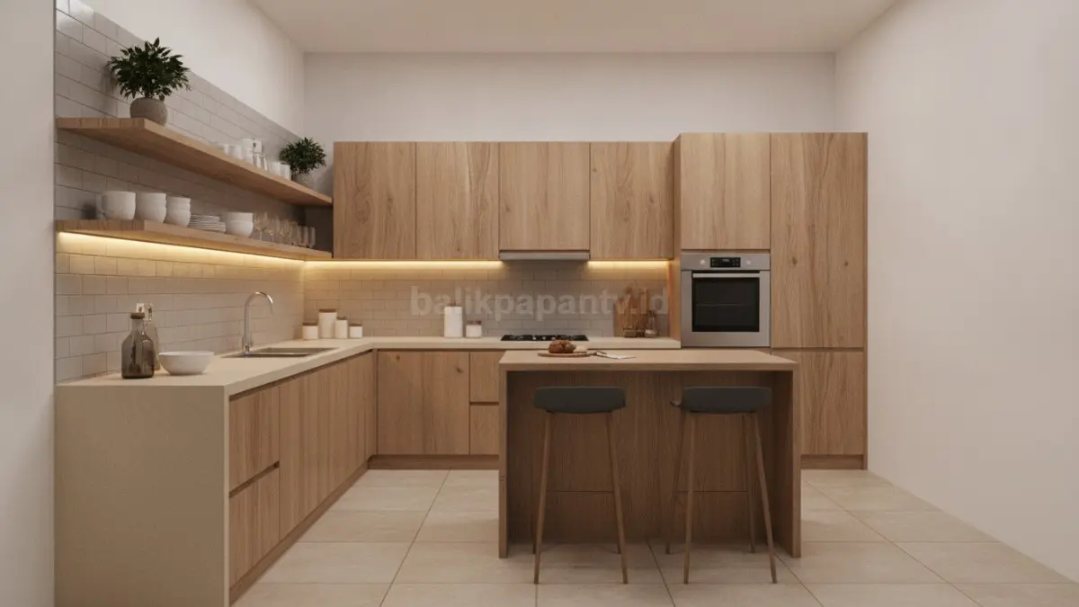 Pencahayaan LED bawah kabinet menghadirkan dapur modern yang hangat, nyaman, fungsional, dan rapi setiap hari (BTV/Ai)
