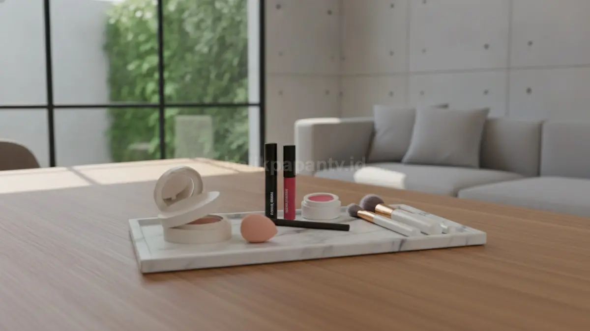 Peralatan makeup dasar untuk pemula yang praktis digunakan setiap hari.
