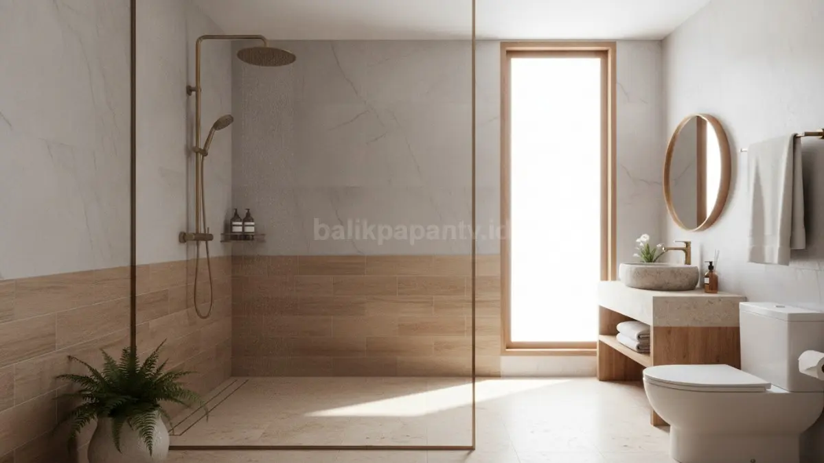 Shower area kaca frameless membuat kamar mandi terasa luas, terang, modern, dan elegan maksimal (BTV/Ai)

