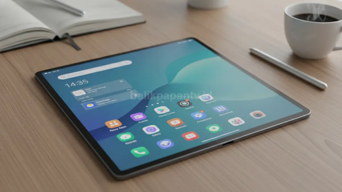 Tampilan layar OLED Huawei MatePad Mini dengan teknologi PaperMatte yang mengurangi pantulan cahaya. (BTV/Ai)