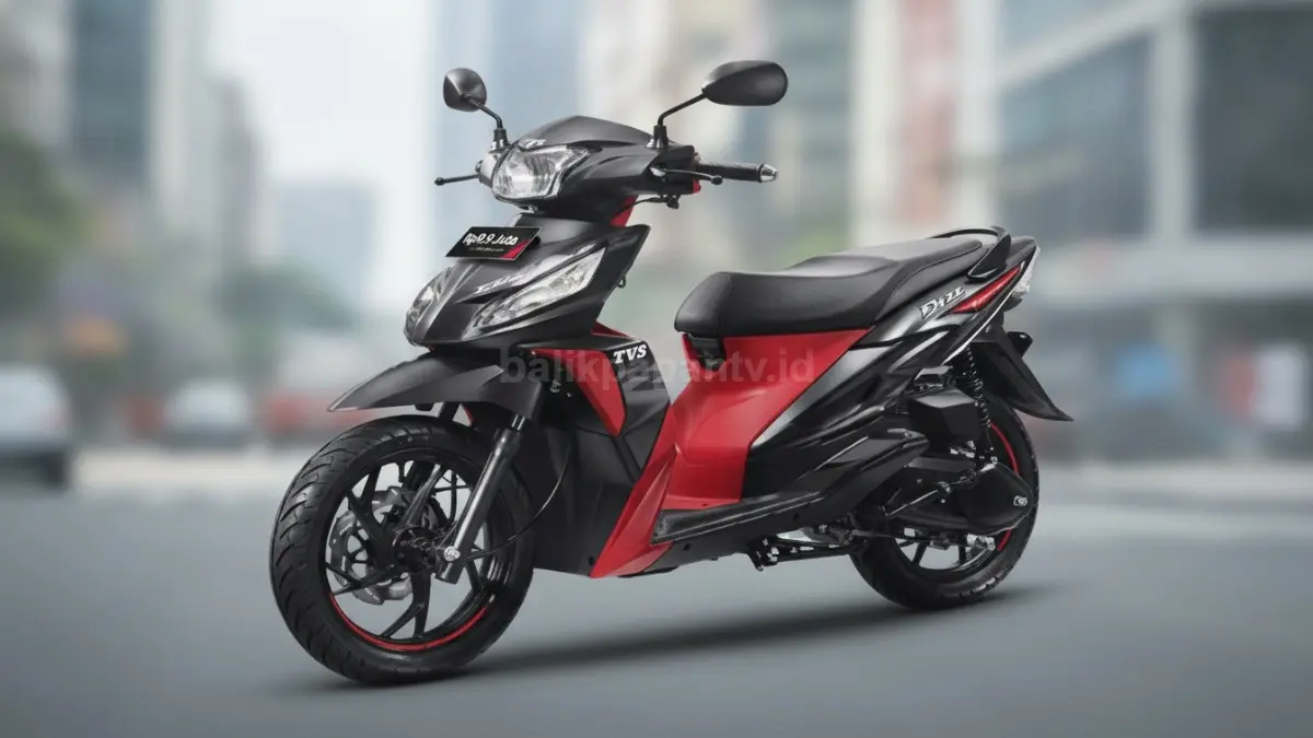 TVS Dazz 110 warna sporty dengan desain kompak dan harga motor matik Rp9,9 juta yang menarik perhatian pasar. (BTV/Ai)