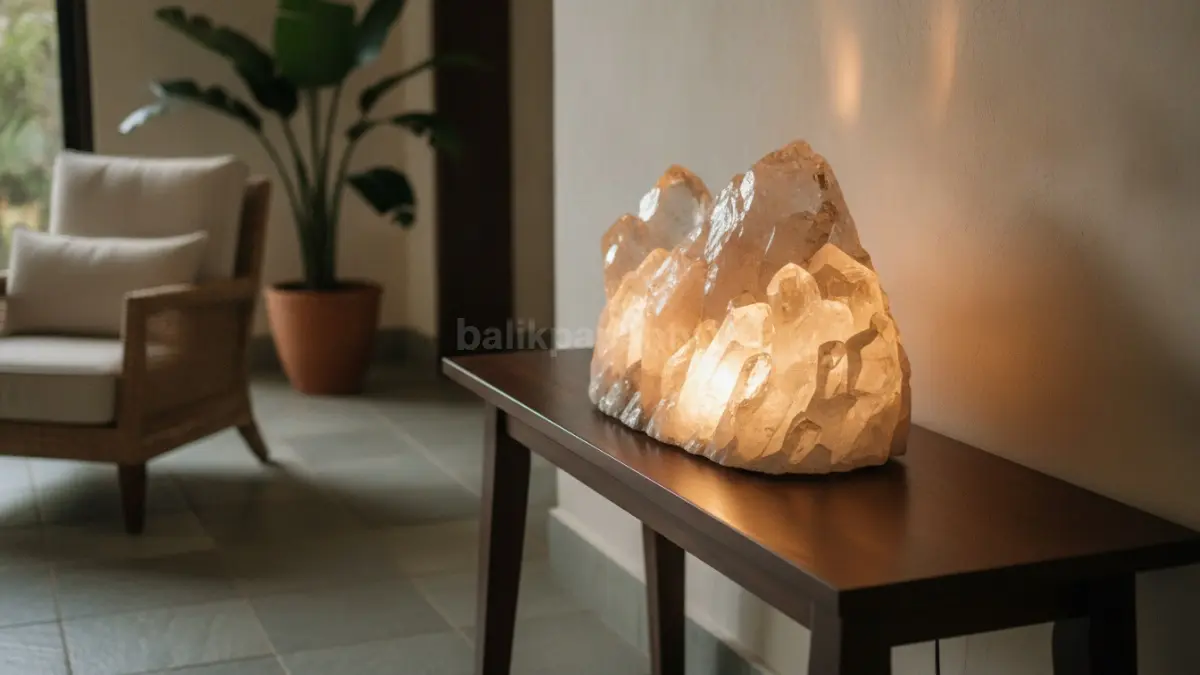 Ambient Glow Corner menggunakan LED hangat tersembunyi di balik kristal menciptakan suasana ruang nyaman lembut  (BTV/AI)