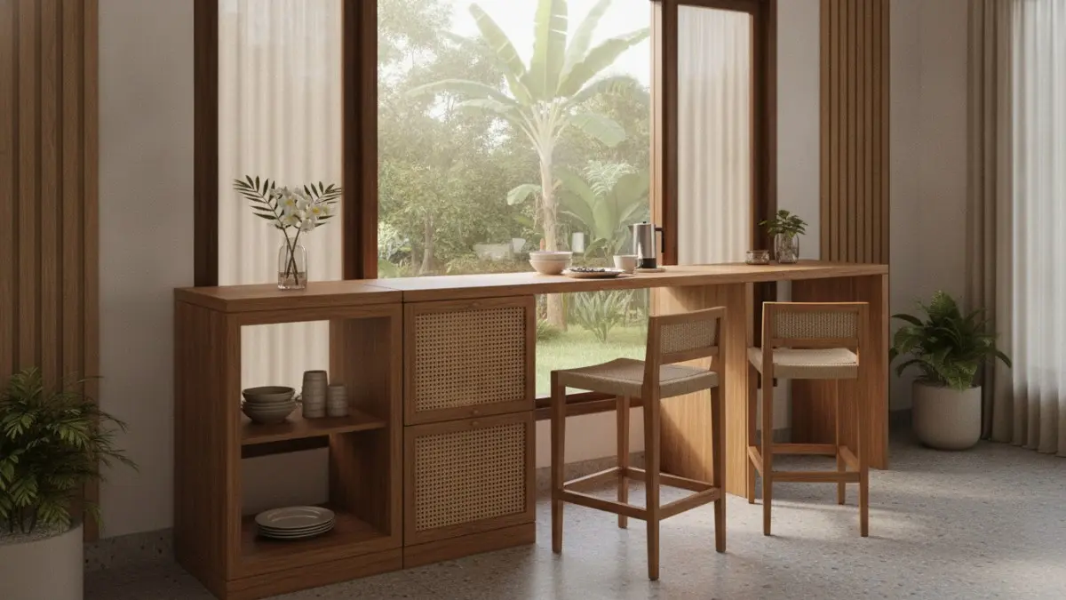 Model modular custom memungkinkan penyesuaian ukuran dan fungsi, fleksibel untuk rumah dengan ruang yang sering berubah. (BTV/AI)
