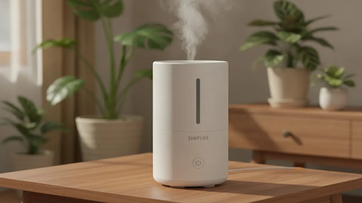 Tampilan desain minimalis putih Humidifier Simplus JASH002. (BTV/AI)