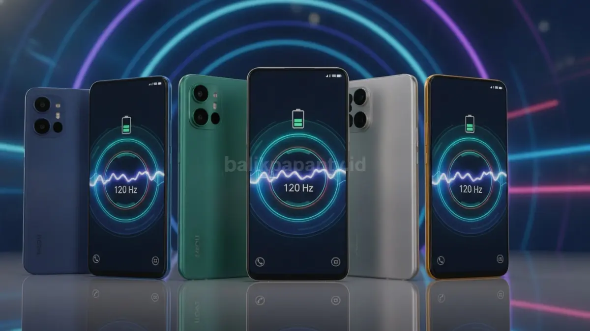 Deretan HP 1 jutaan terbaik awal 2026 dengan layar 120 Hz dan baterai kapasitas besar. (BTV/Ai)