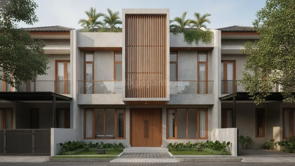 Void dan bukaan vertikal membantu memaksimalkan pencahayaan alami serta membuat rumah terasa lebih terang dan nyaman. (BTV/AI)
