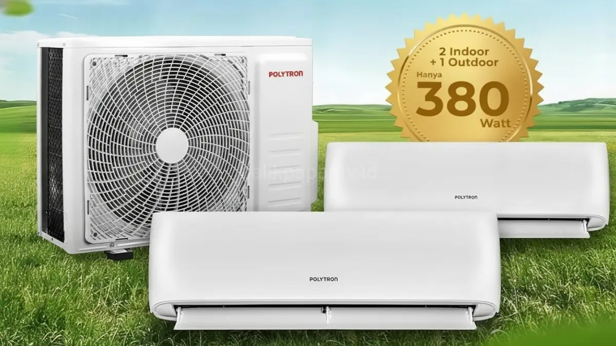 AC Multi Split Polytron Neuva menghadirkan solusi pendinginan dua ruangan sekaligus dengan satu unit outdoor, menawarkan efisiensi ruang, hemat energi, dan kenyamanan untuk hunian modern.(BTV/AI) 
