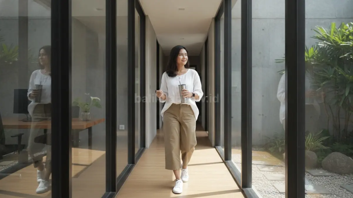 Aktivitas berjalan ringan di sela pekerjaan untuk membantu menjaga energi dan konsentrasi.
