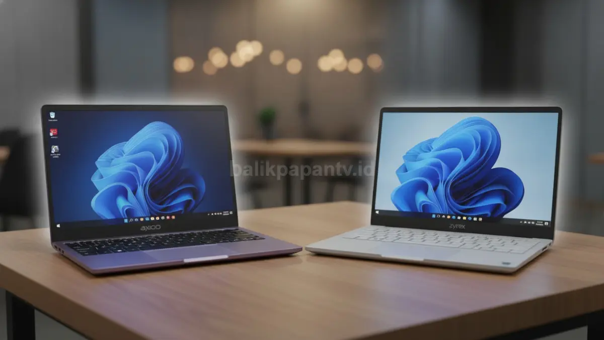 Axioo Hype 5 dan Zyrex Detach Pro 2 bersaing pada kelas laptop Ryzen 5 terjangkau. (BTV/Ai)
