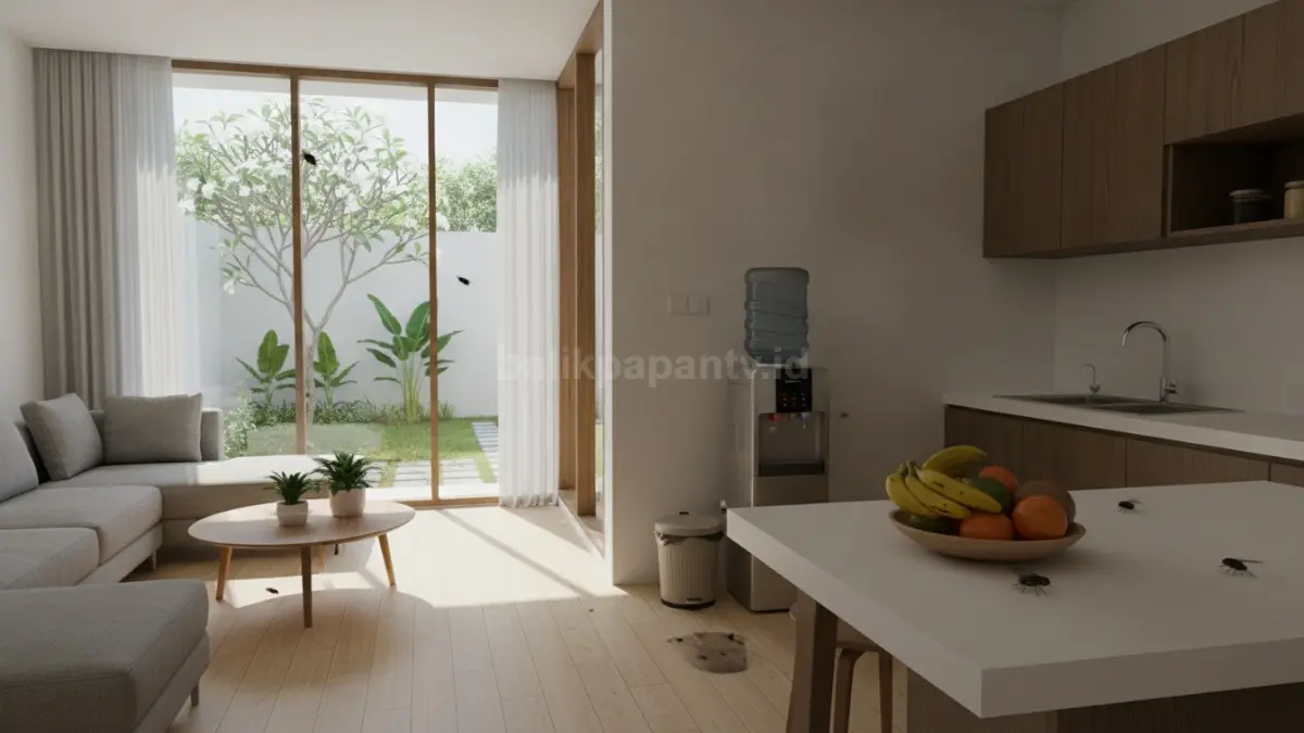 Cara mengusir lalat di siang hari dengan menjaga kebersihan dapur dan menutup makanan secara tepat. (BTV/Ai)