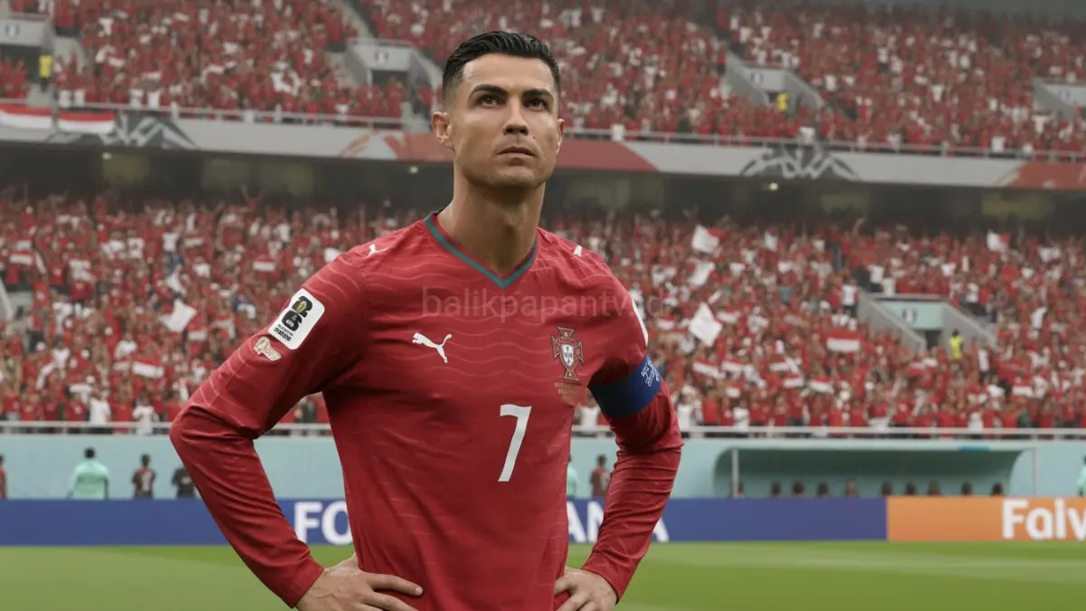 Cristiano Ronaldo mendapat dukungan dari Michael Owen menjelang laga penting Portugal, di tengah sorotan terhadap perannya sebagai pemimpin dan penentu hasil bagi tim nasional di Piala Dunia 2026.(BTV/AI) 