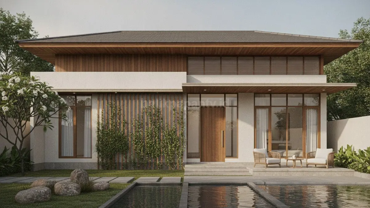 Desain rumah hemat energi memanfaatkan ventilasi dan cahaya alami untuk meningkatkan kenyamanan serta efisiensi. (BTV/AI)
