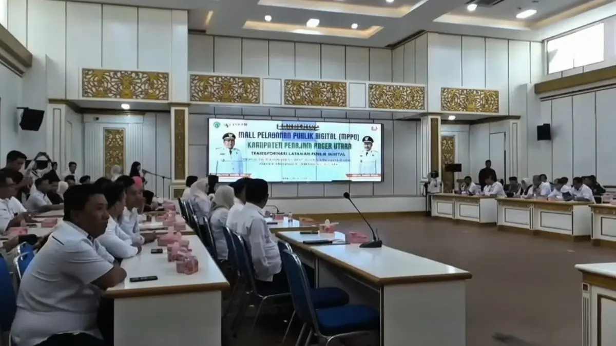 Gedung kantor pemerintahan Kabupaten Penajam Paser Utara sebagai pusat kendali transformasi sistem digital daerah penopang IKN.