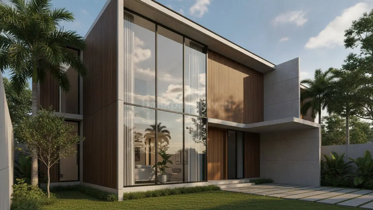 Jendela besar dengan sentuhan modern menghadirkan pencahayaan alami yang melimpah sekaligus mempercantik tampilan rumah. (BTV/Ai)
