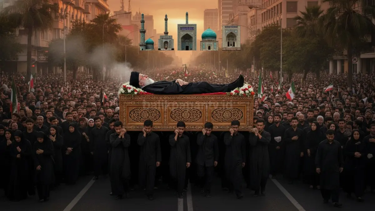 Prosesi penghormatan Ayatollah Ali Khamenei di Teheran menjadi awal rangkaian pemakaman enam hari di Iran.