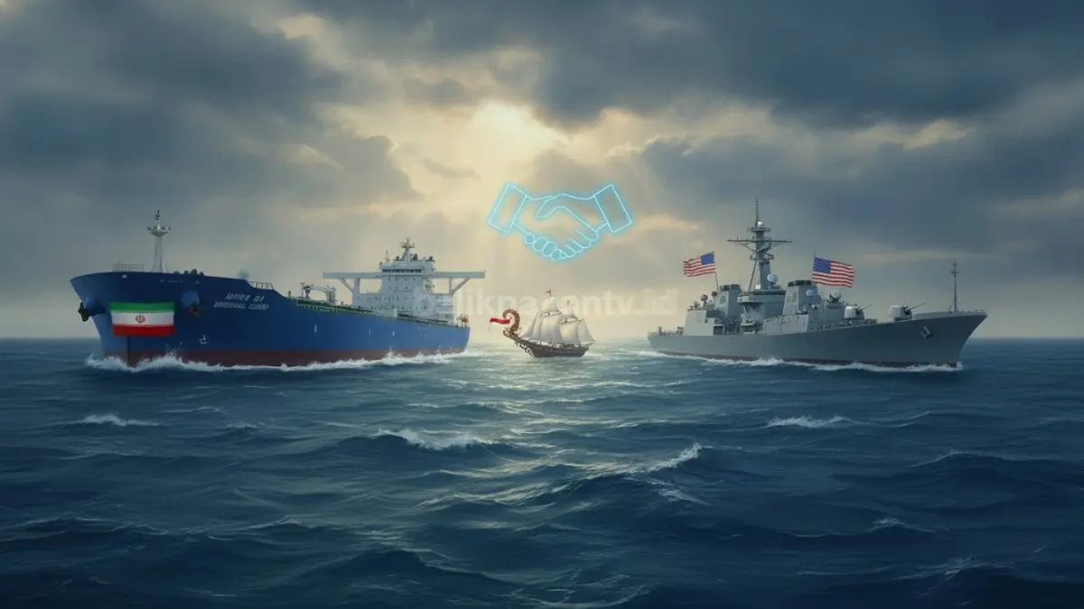 Aktivitas kapal di Selat Hormuz dengan pengawasan ketat jalur pelayaran internasional