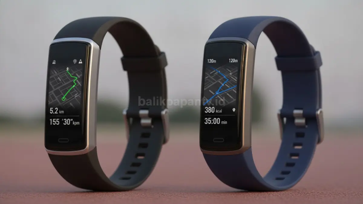 Hasil pelacakan GPS Xiaomi Band 10 Pro dan Huawei Band 11 Pro dalam pengujian olahraga. (BTV/Ai)