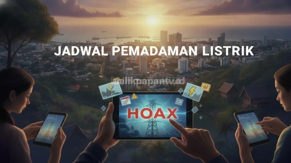 Ilustrasi Warga Kalimantan Timur memeriksa informasi jadwal pemadaman listrik yang viral setelah PLN memberikan klarifikasi resmi.