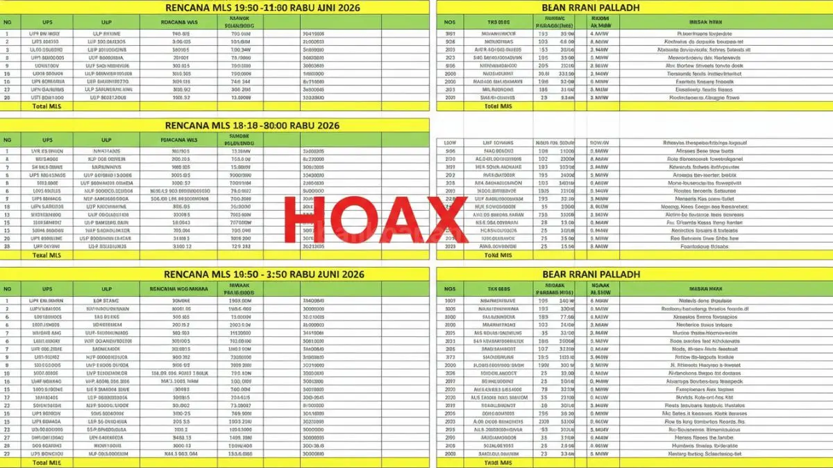 Jadwal pemadaman listrik yang ternyata HOAX