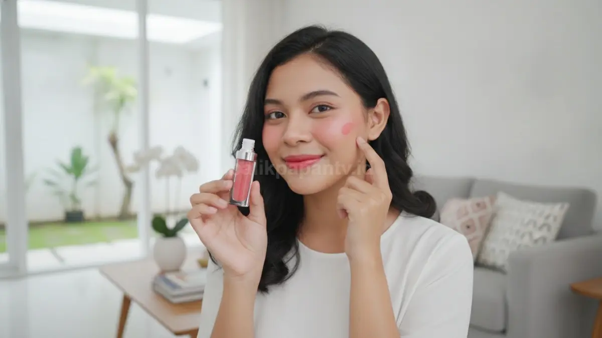 Produk liptint multifungsi yang digunakan untuk bibir dan pipi dalam satu langkah.
